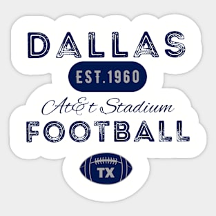 Dallas Football Vintage Style Sticker